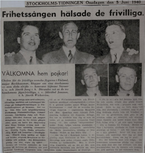 Stockholmstidningen onsdagen den 5:e juni 1940