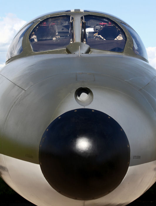 Förhoppningsvis får vi snart se Niordic Warbirds Hawker Hunter T.7 i luften igen. Foto: Gunnar Åkerberg.