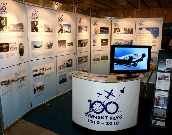 SFF:s utställning om flyget i Sverige 100 år kommer att finnas på Sky City den 2 april. Foto: Gunnar Åkerberg